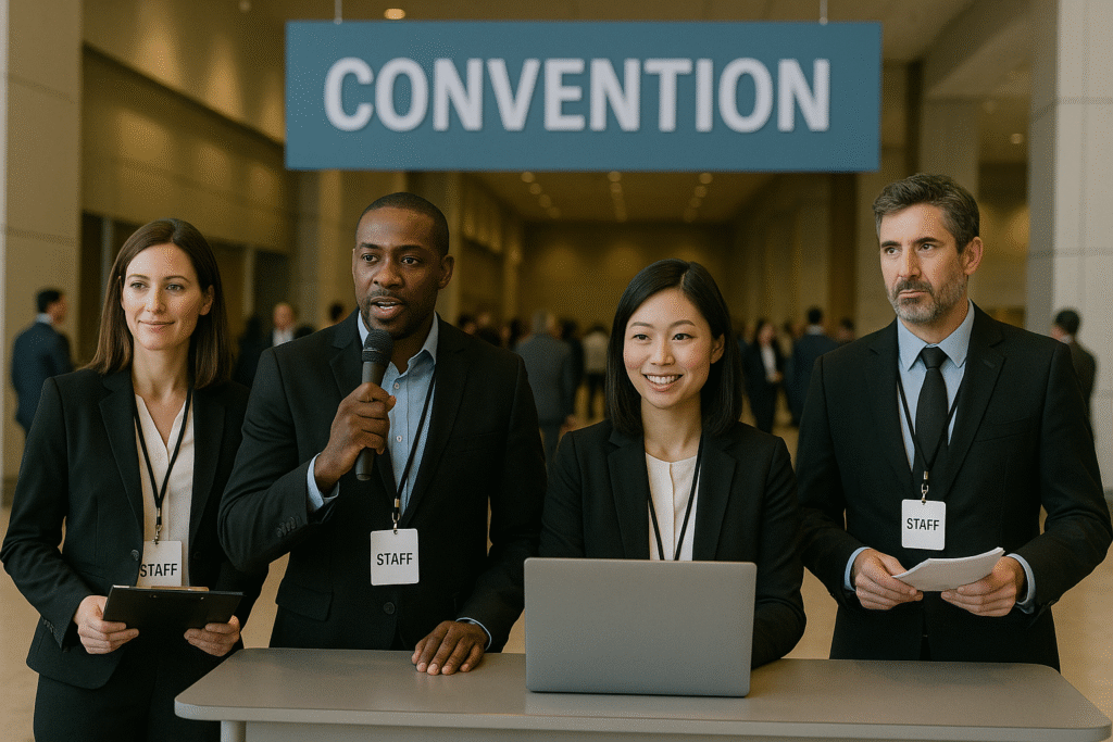 convention staff teamwork